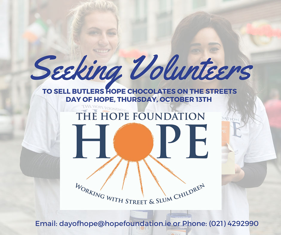 Volunteers wanted for our annual National Day of HOPE, October 13th